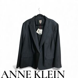 NWT Anne Klein Charcoal Gray Blazer Size 24W